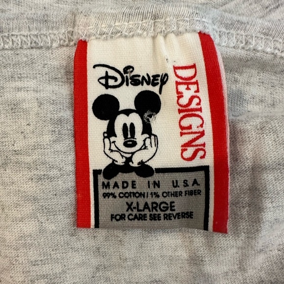 Vintage 80s Walt Disney Mickey Mouse Epcot Center USA Grey Unisex Tank XL - Picture 4 of 8